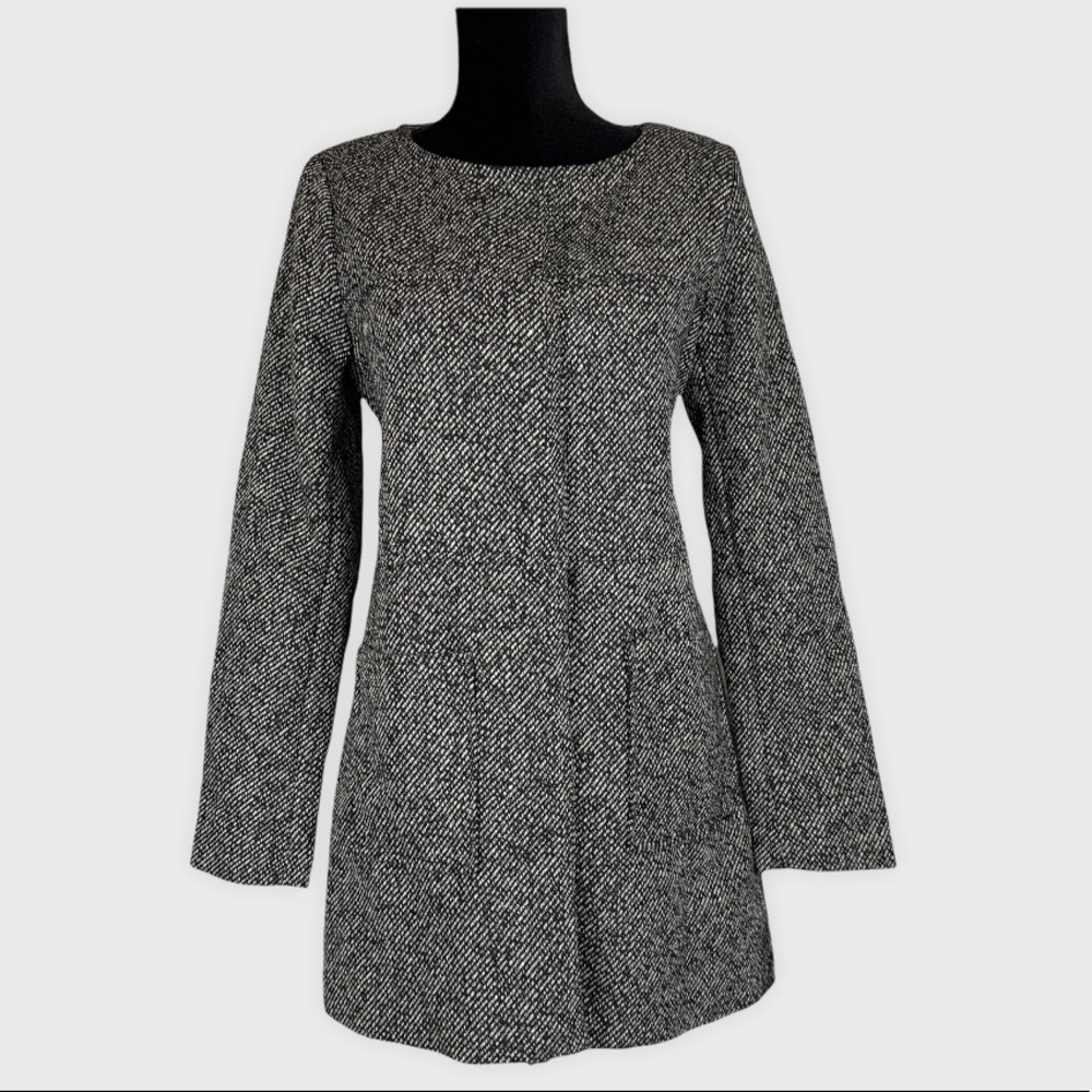 - 🛍CHARLOTTE RUSSE BLACK WITH WHITE WINTER COAT NWT*